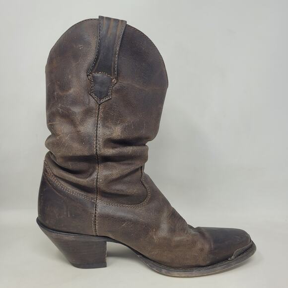 Durango Brown Heeled Boots - Picture 6 of 12